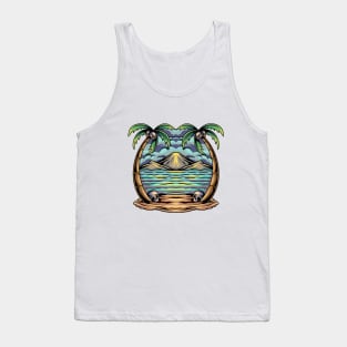 Beach Skull Tank Top